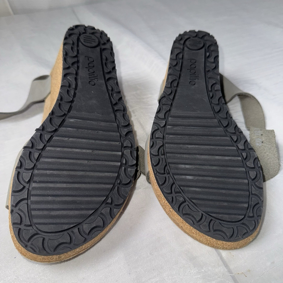 Papillio By Birkenstock Soley EU36 US L5 Dove Gray Nubuck Leather Wedge Sandals. - Picture 9 of 9